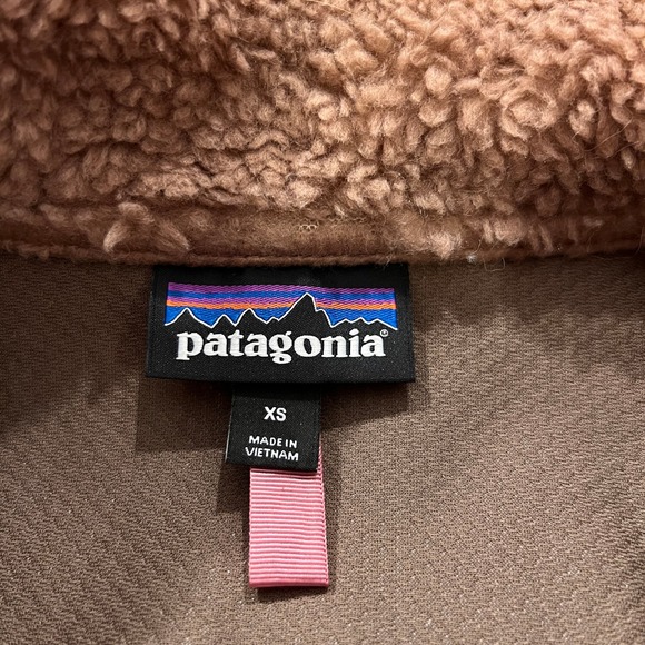 Patagonia Classic Retro-X Jacket Pampas Tan Lavender Pink Sz XS - Picture 7 of 9